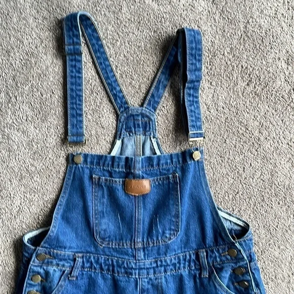 Base Girl New Jens Distressed Denim Overalls - Picture 2 of 11